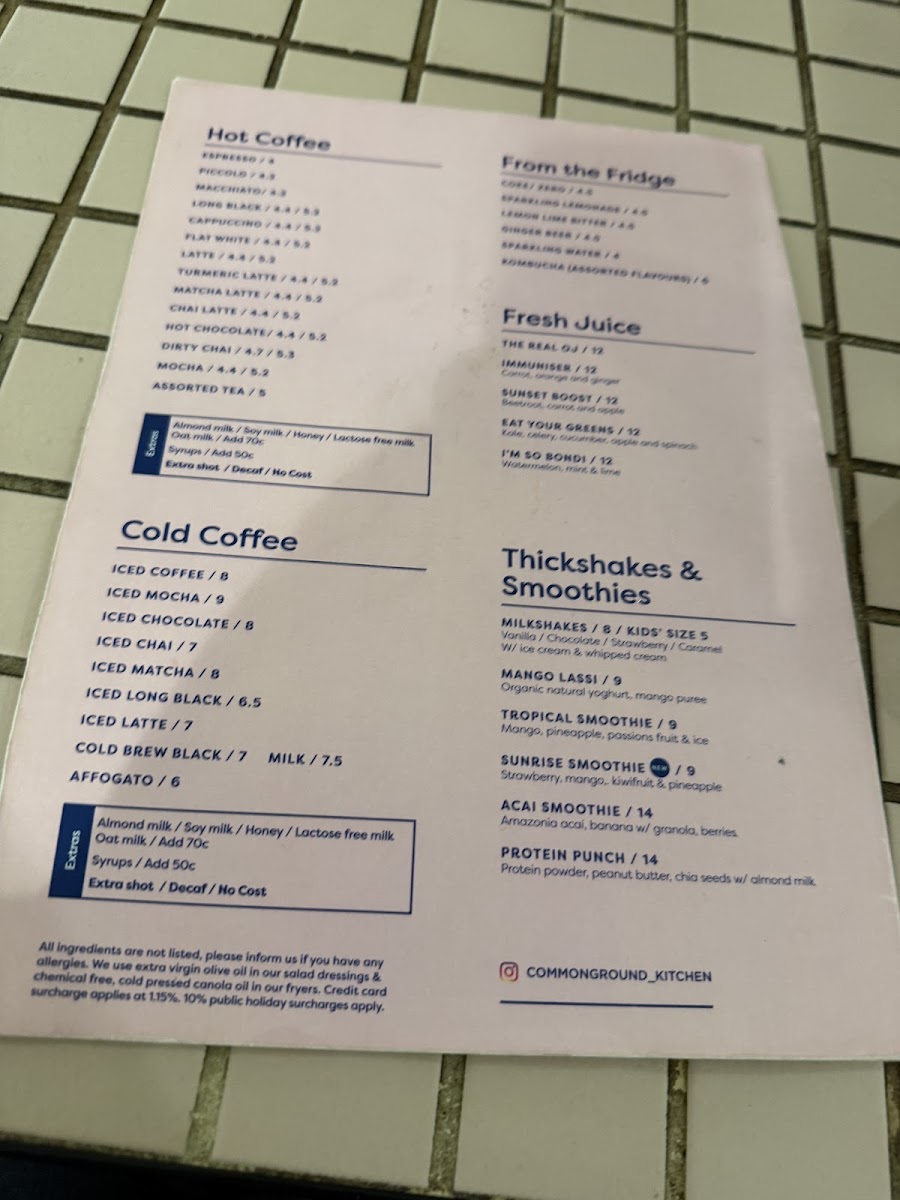 Menu Common Ground Coffee & Kitchen Hurstville-5